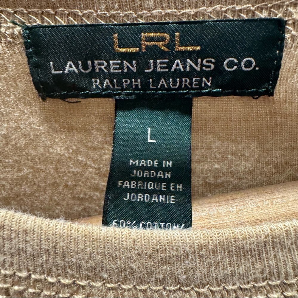 Ralph Lauren Camel Brown 3/4 Sleeve Old Money Top - Picture 4 of 4